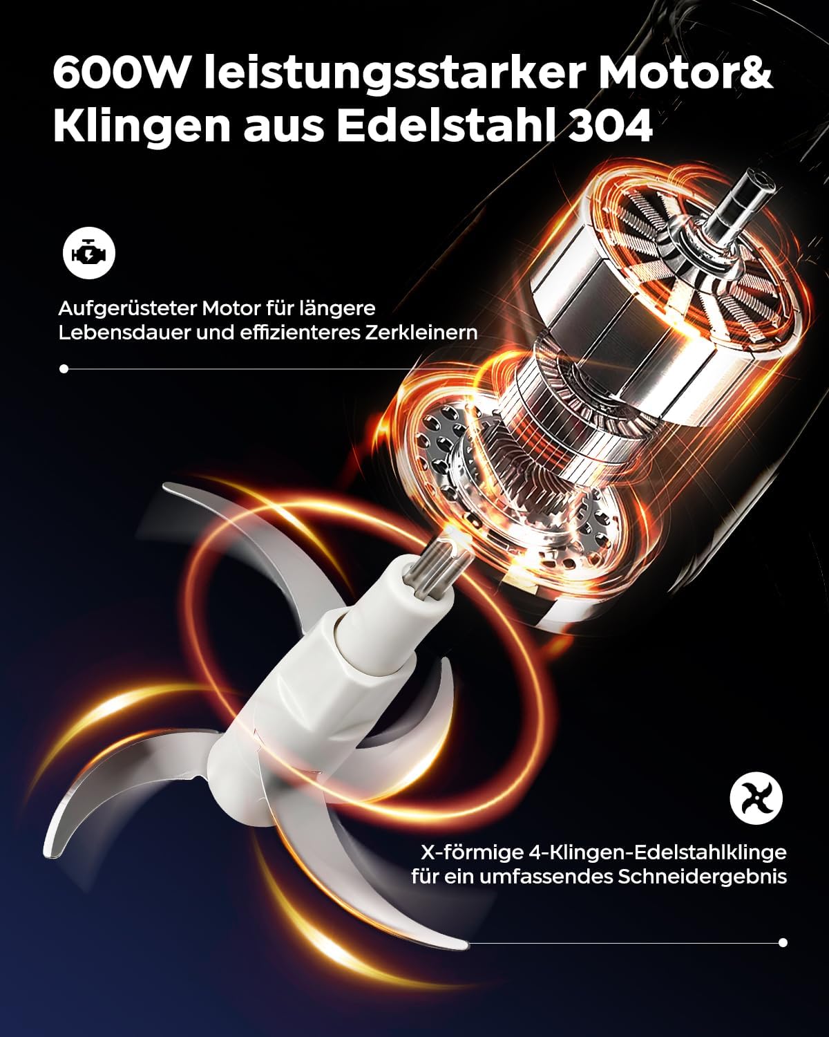 Elektrischer Zerkleinerer & Fleischwolf