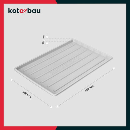 2er-Set Schuhabtropfschalen, 45 x 30 x 30 cm Grau