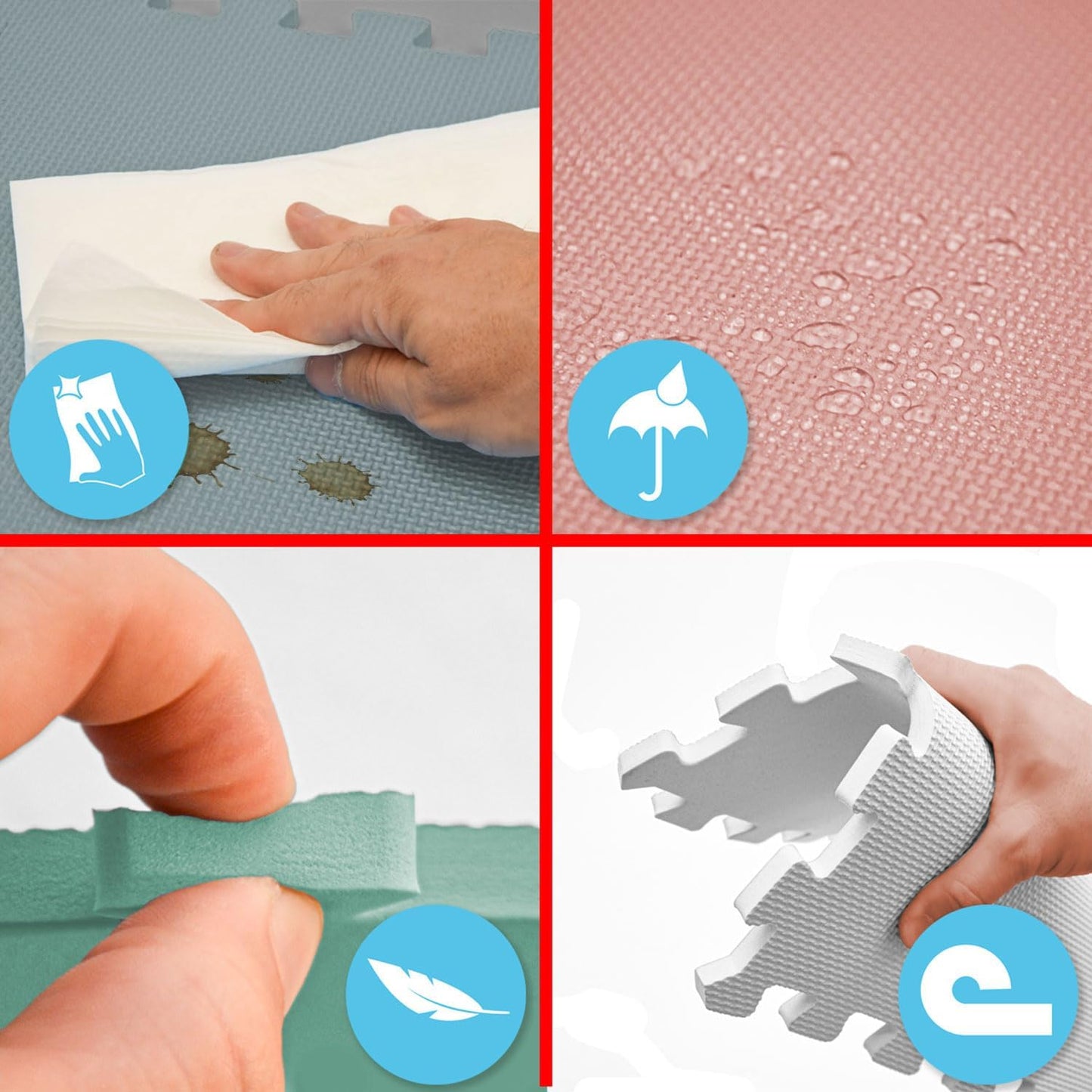Spielmatte Baby Puzzlematte (9 Teile), Mint