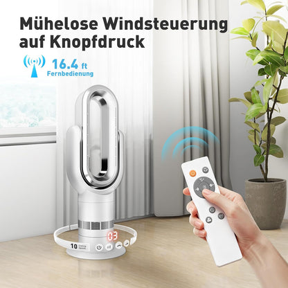 2-in-1 Bladeless Turmventilator & Heizgerät QG660, QG660: Heizen, Kühlen