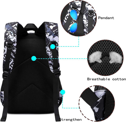 Schulrucksack mit Fussballmotiv, Grau M