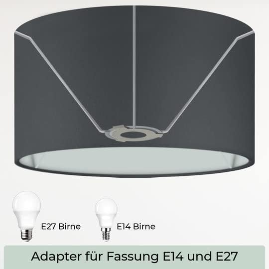 Lampenschirm, 45 cm, Schwarz Ø45cm | Höhe 28cm
