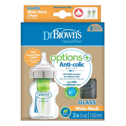 Anti-Kolik Weithals-Babyflaschen-Set