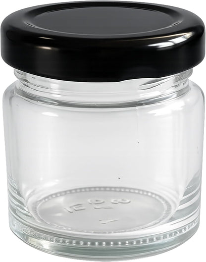 Mini Marmeladengläser-Set, Schwarz 37 ml 100