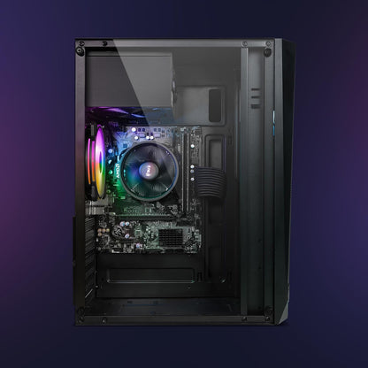 VI-132 Gaming PC Set mit Monitor 22" und Ryzen 3 Prozessor, 1TB NVMe, VTX-1 Schwarz