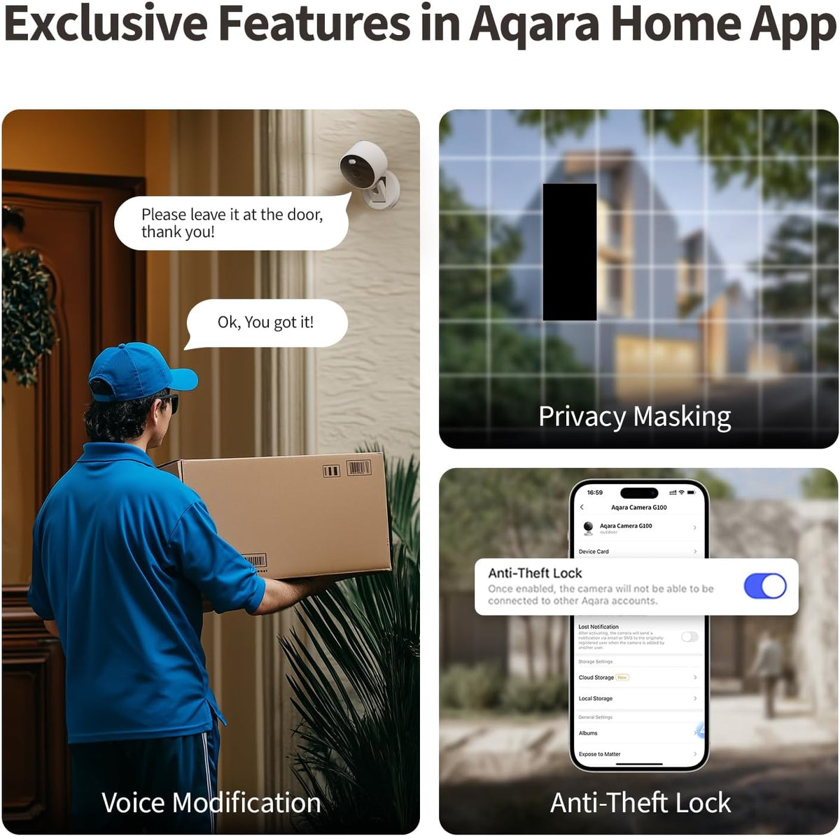 2K Sicherheitskamera G100 mit HomeKit Integration, Weiß