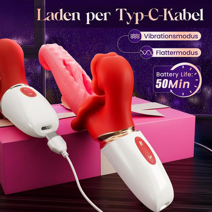 Vibrator mit Klitorisstimulation, 7 Modi