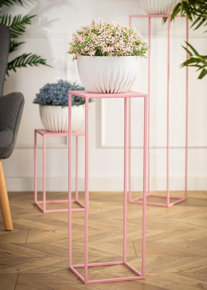 Blumenständer im Loft-Stil, 70 cm hoch, 70 cm, Rosa