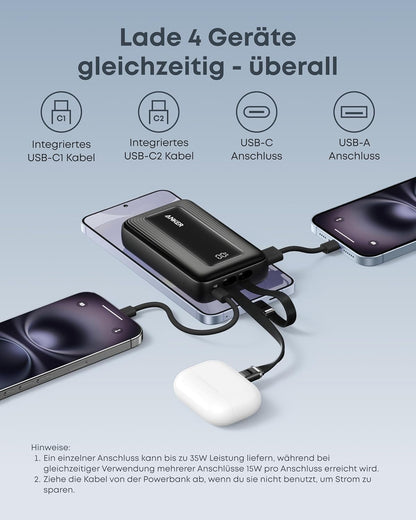Zolo Powerbank 20000mAh, 45W Schnellladegerät, Black