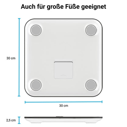 Digitale Körperfettwaage mit App-Funktion, Dunkelblau
