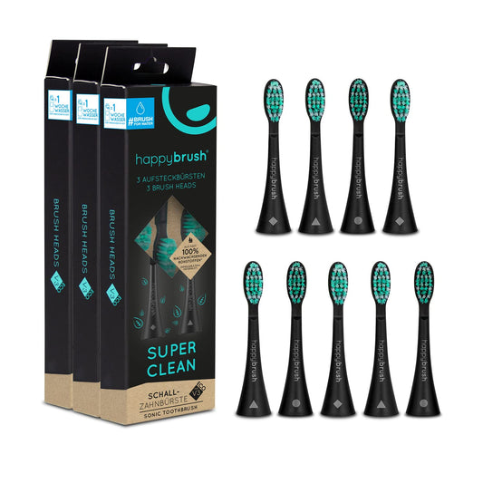 Aufsteckbürsten, Schwarz/Mint