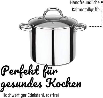 Montreal Gemüsetopf mit Kaltmetallgriffen, 10L, 10 Liter