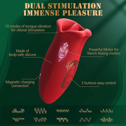 Vibrator mit 10 Saug- und Vibrationsmodi für Frauen