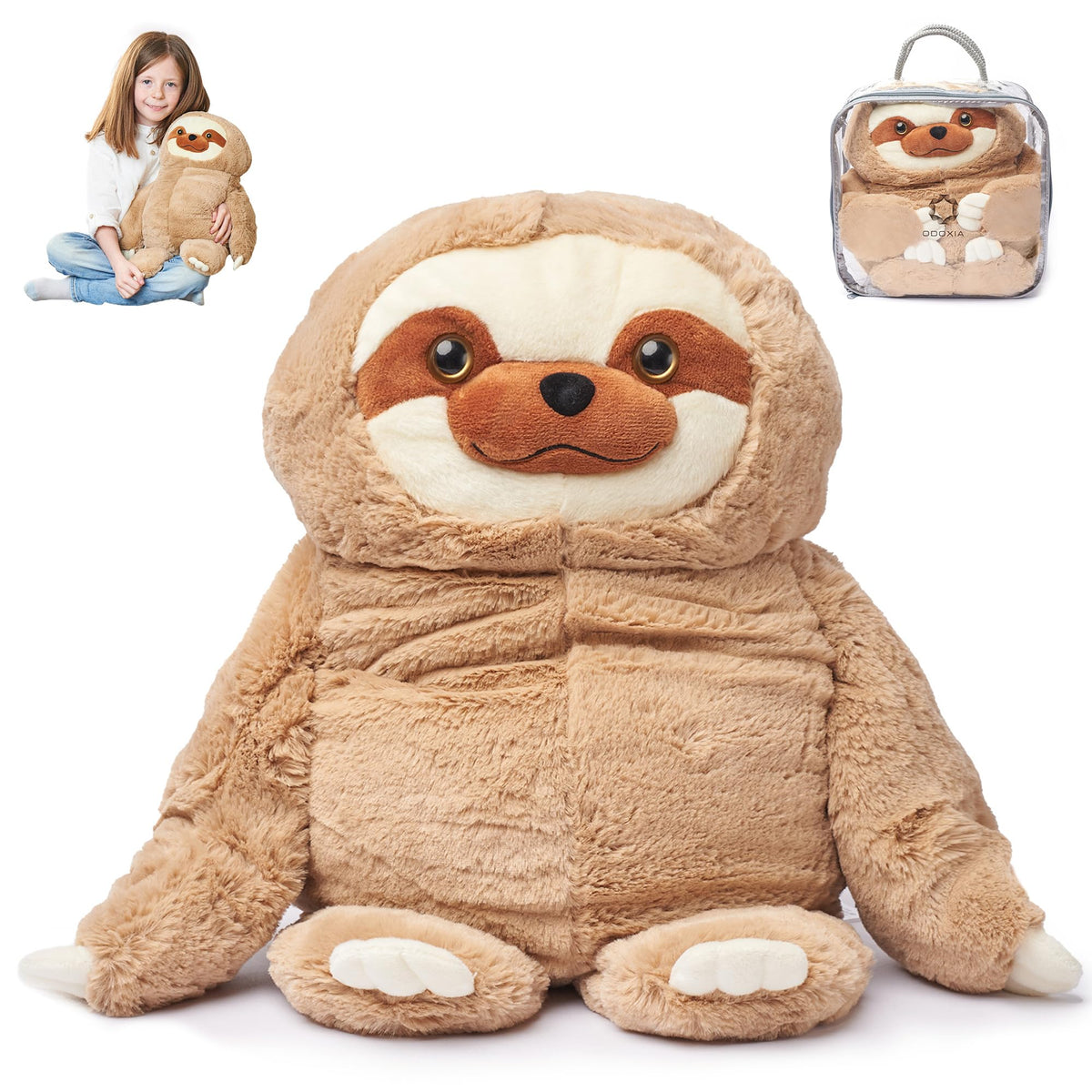 Anxiety Kuscheltier Faultier mit Gewicht, 2.3KG, Big