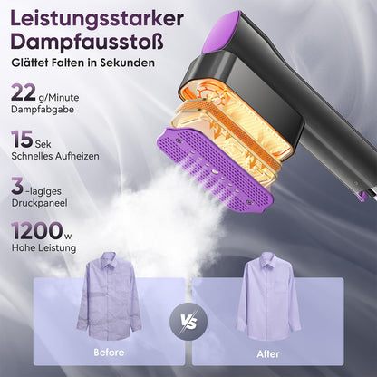 2-in-1 Steamer mit Trocken- & Dampfmodus