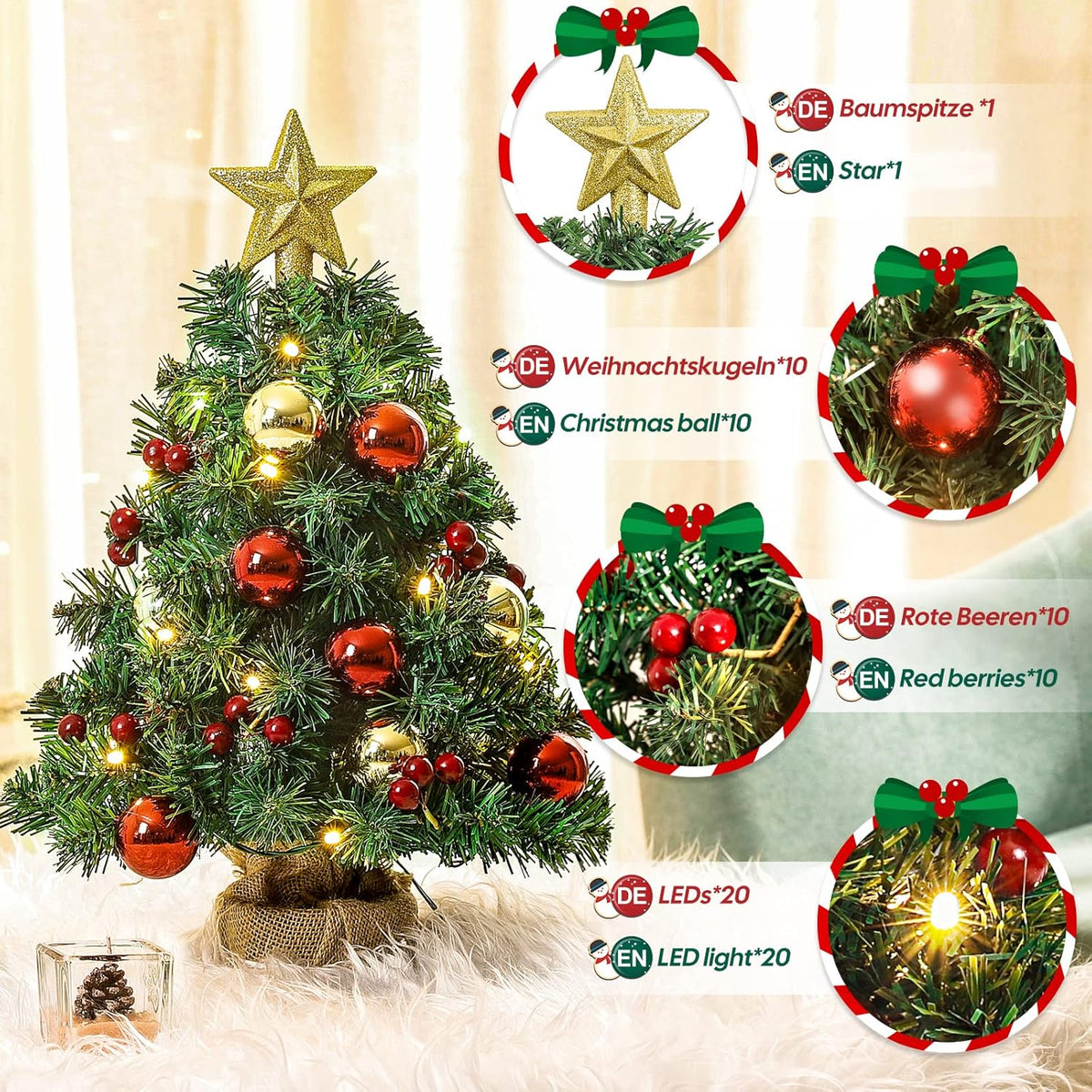 Mini-Weihnachtsbaum, Mit Fernbedienung