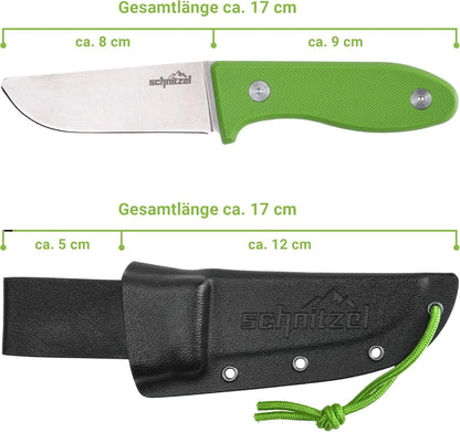 Schnitz- und Outdoormesser für Kinder, Grün