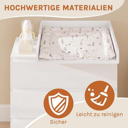 Wickelaufsatz für Kommode (60 x 80 cm), 60 x 10 x 80 cm