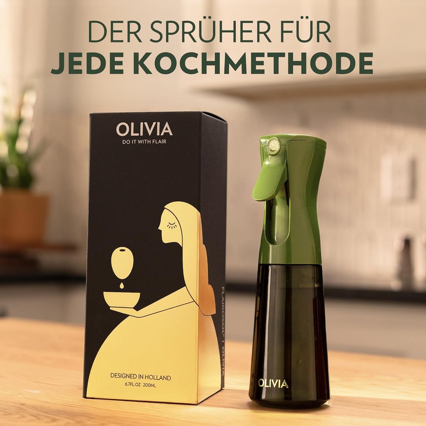 Ölsprüher mit Portionskontrolle, Grün