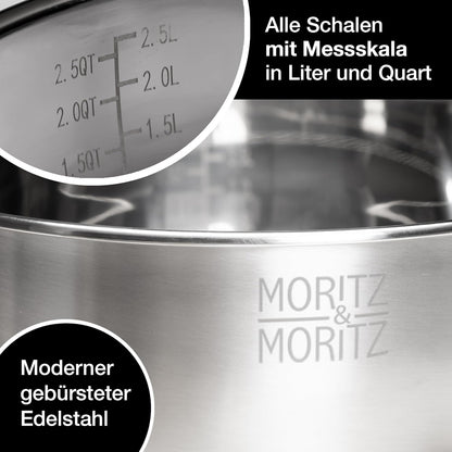 Rührschüssel-Set mit Reibeinsätzen