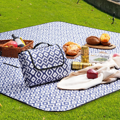 Wasserdichte Picknickdecke, 150 x 200 cm (Rechteckig) Blau