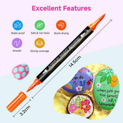 Acrylstifte Set mit Dual-Tip