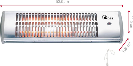 Quarz-Wandheizstrahler mit 2 Heizelementen AR437B, QUARTZ