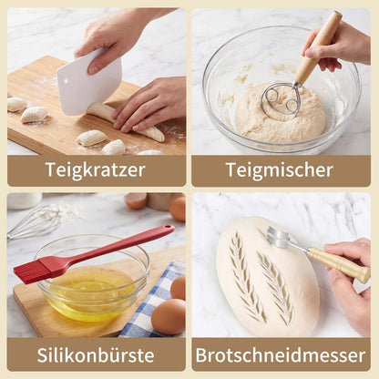 12-teiliges Sauerteig Starter-Set, 12-teiliges Brotstarter-Set