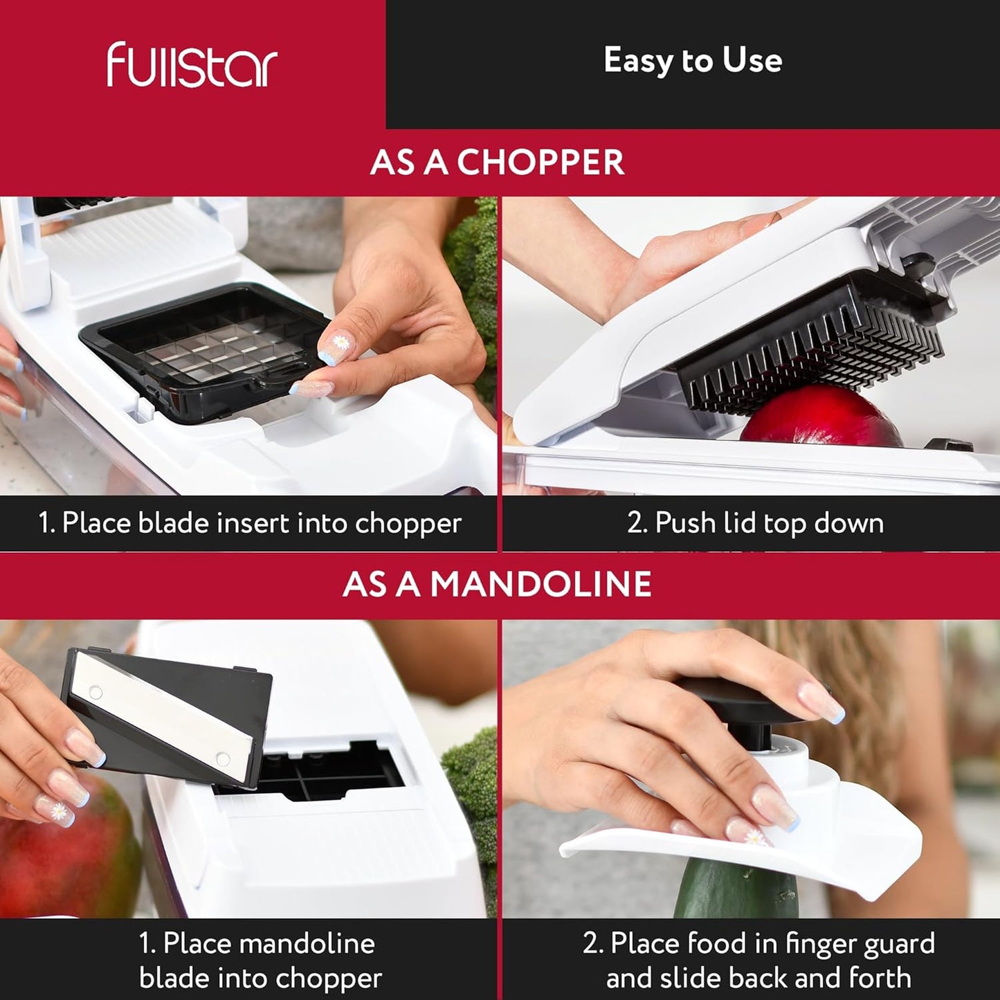 Gemüseschneider, 9-in-1 Standard Wei&#xDF;