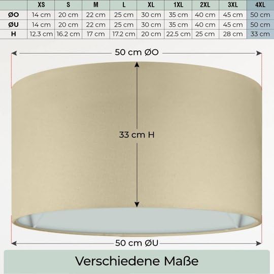 Lampenschirm, Beige Ø 50cm | Höhe 33cm
