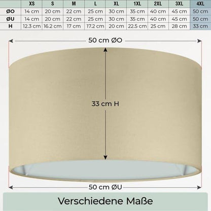Lampenschirm, Beige Ø 50cm | Höhe 33cm