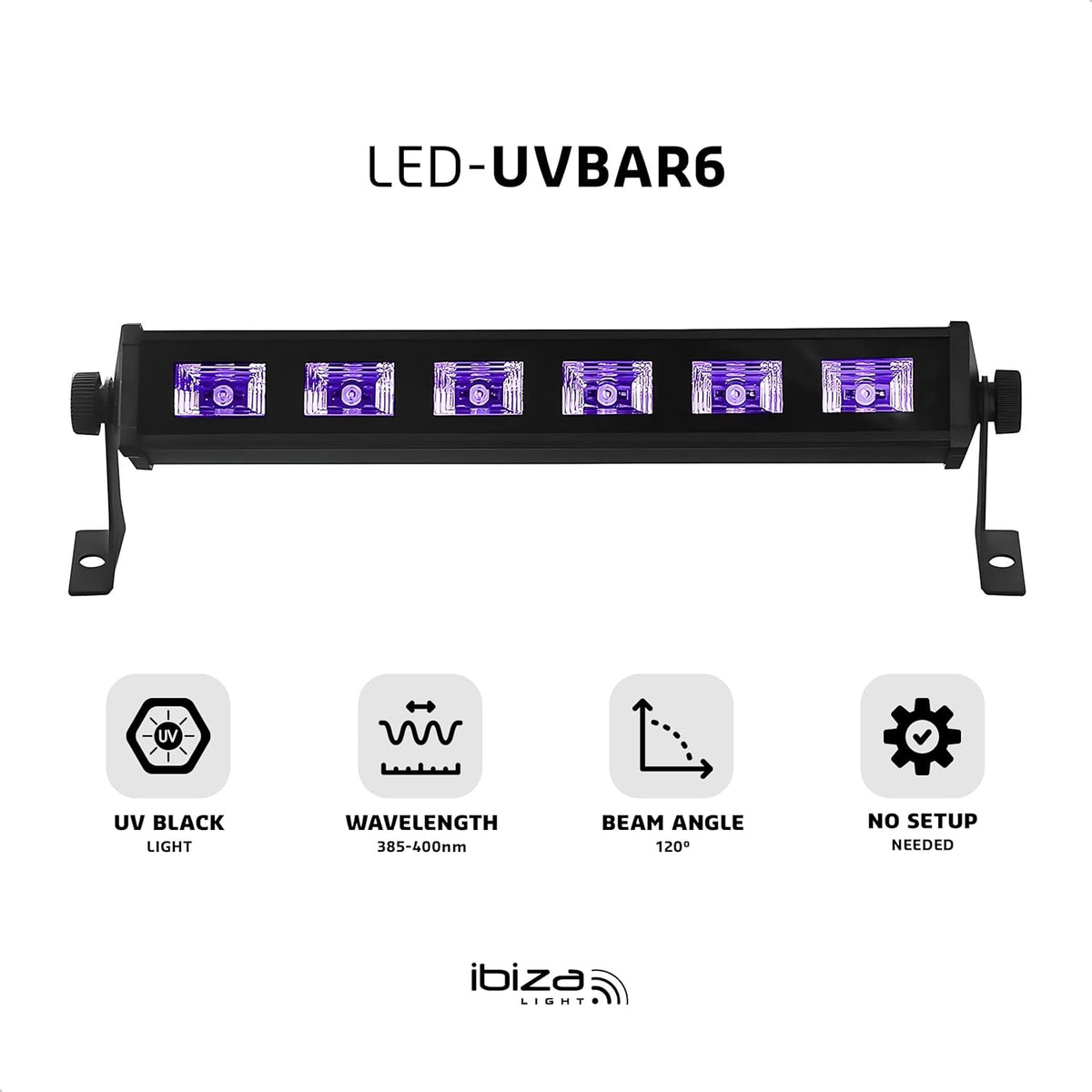 LED-UV-Lampe mit Fluoreszenz- und Schwarzlicht-Effekt, LED-UV-BAR6