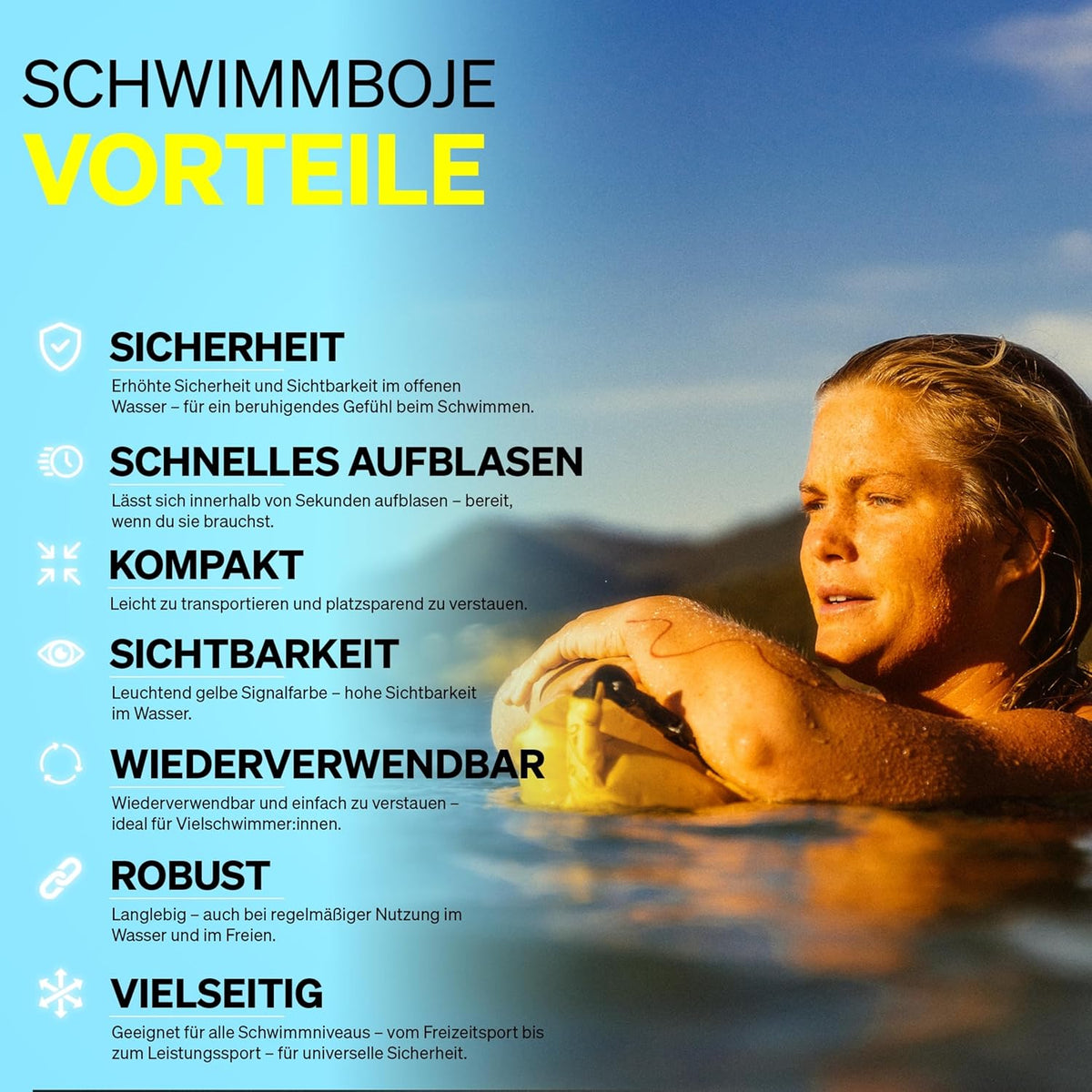 Aufblasbare Schwimmboje Classic, CLASSIC