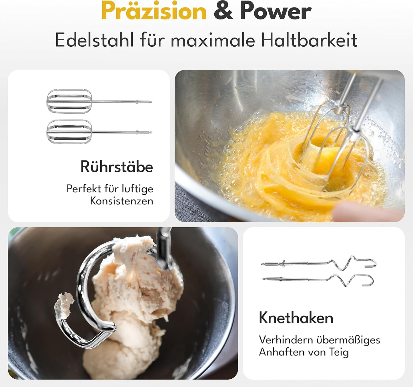 Handmixer 400W mit 5 Stufen & Turbo