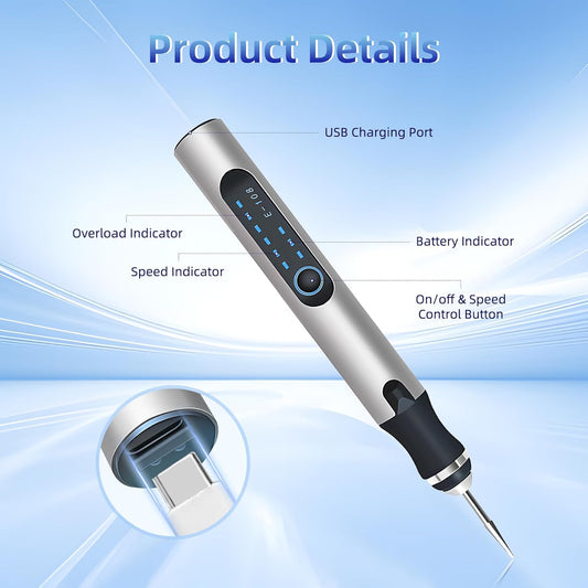 Kabelloser Gravierstift mit Zubehör