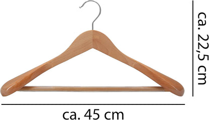 Holzkleiderbügel-Set (10 Stück, 45 cm), 10