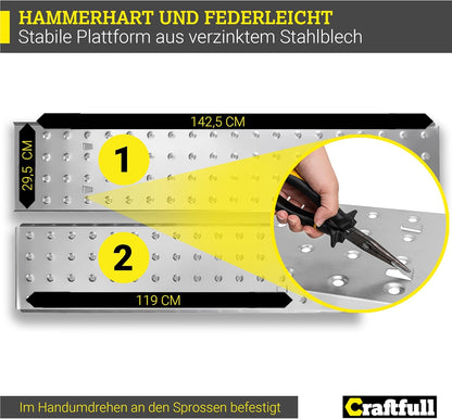 Arbeitsplattform für Mehrzweckleiter CF-104A, Plattform 4x5 Sprossen