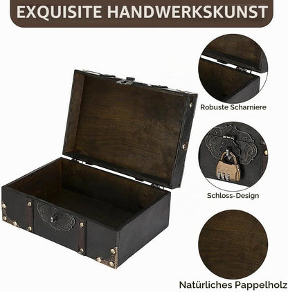 Vintage Schatztruhe mit Zahlenschloss
