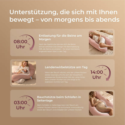 U-Lite Schwangerschaftskissen mit Baumwollbezug, Gestrickte Baumwolle-rosa