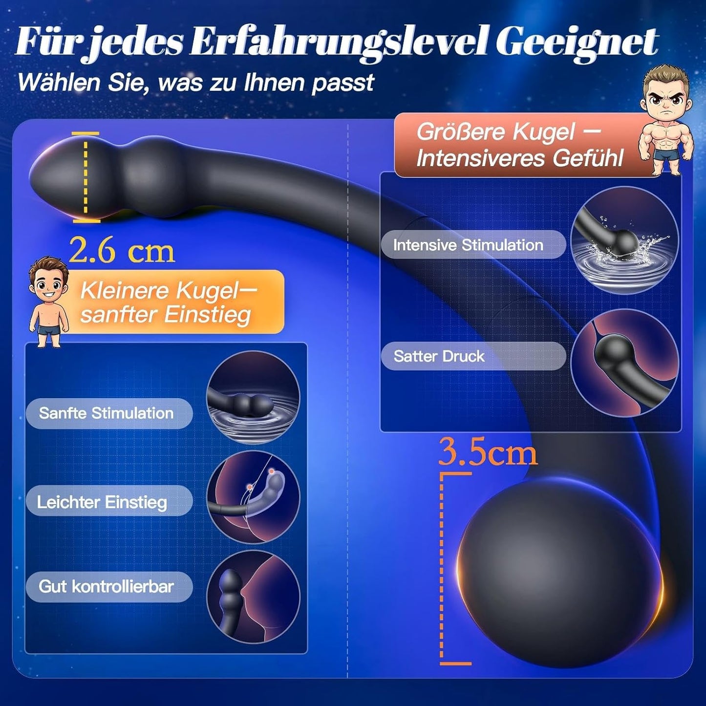 Analvibrator für Prostata- und G-Punkt-Stimulation