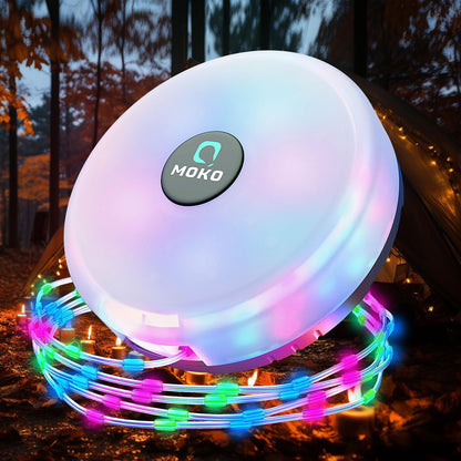 Aufrollbare Camping-LED-Lichterkette, Farbe & Wärme