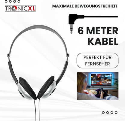 Fernseh-Kopfhörer mit 6m Kabel