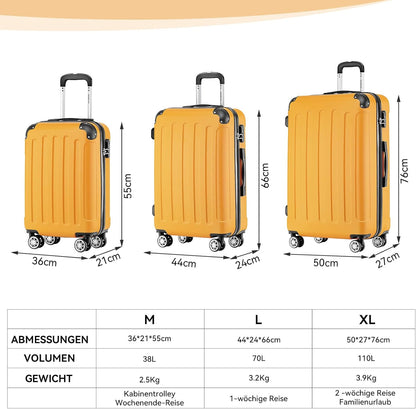 Hartschalen-Reisekoffer, Orangen L