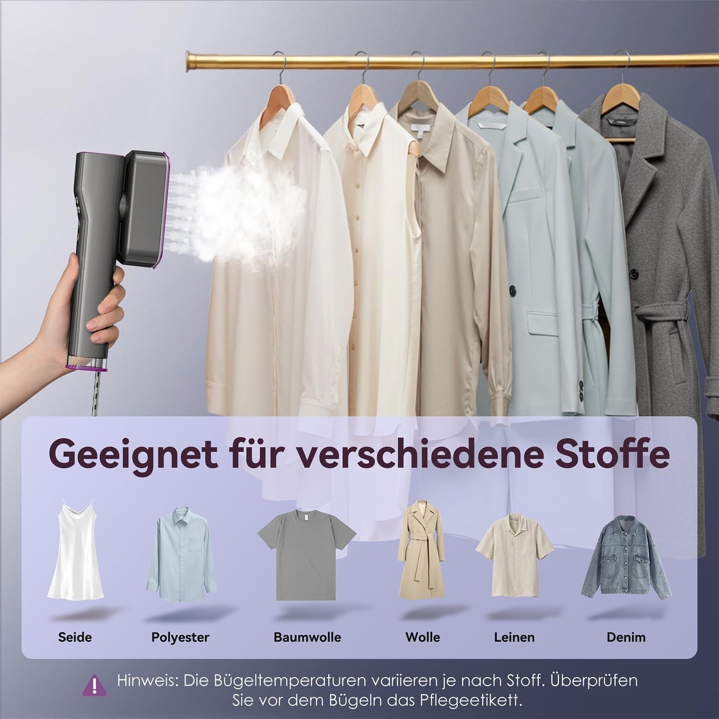2-in-1 Steamer mit Trocken- & Dampfmodus