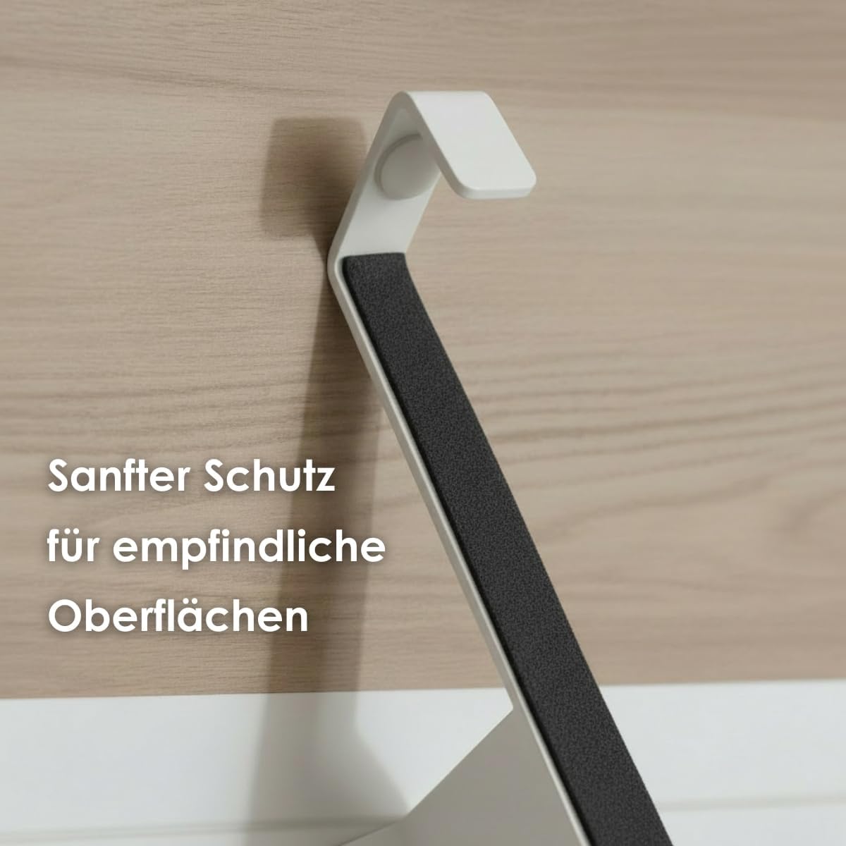 Geschirrtuchhalter ohne Bohren (inkl. 4 Haken), Weiss