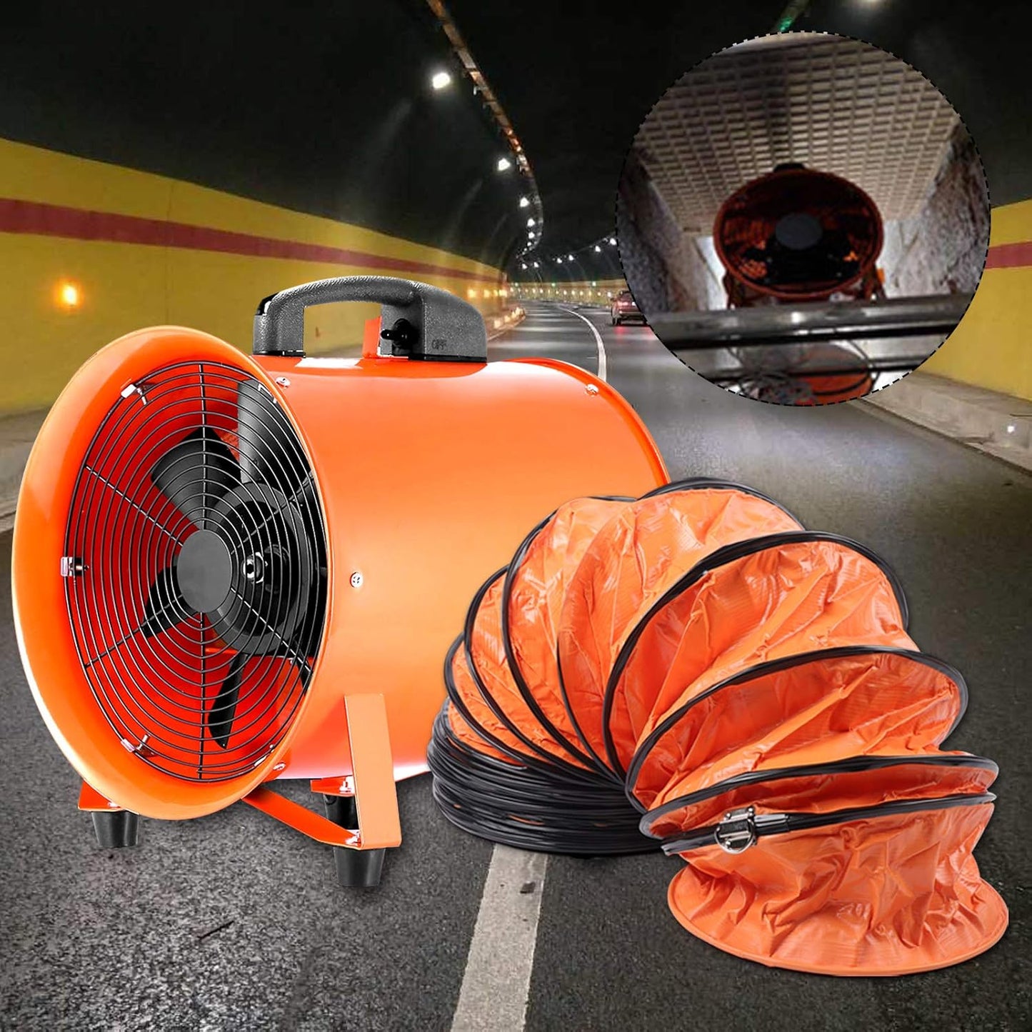 Axialgebläse ø250mm mit 10m PVC-Kanal