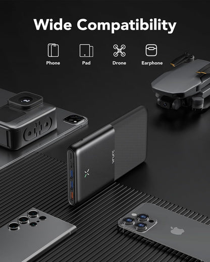 Powerbank 30000mAh, 22.5W, 4 Ausgänge, 3 Eingänge