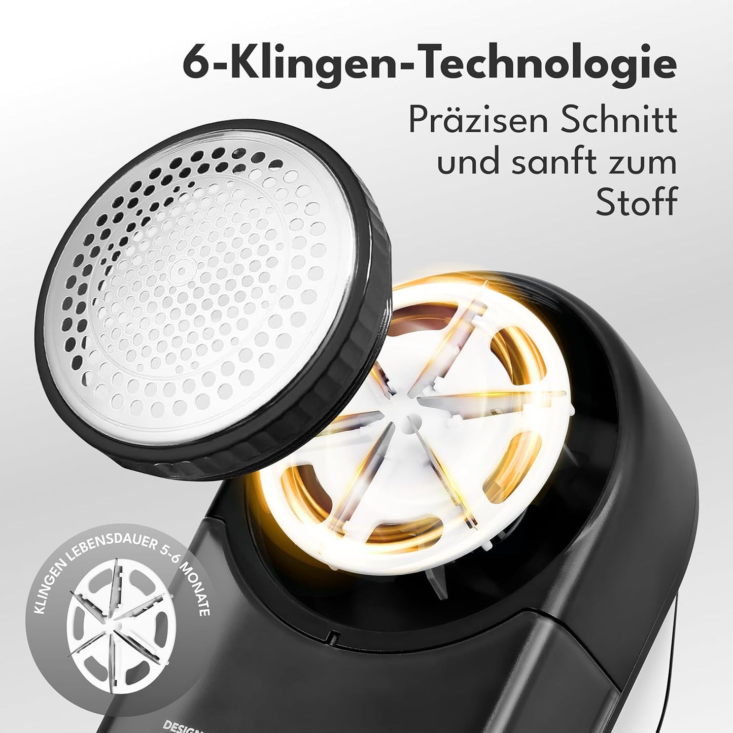 Elektrischer Fusselrasierer mit LED-Anzeige, Weiss - 2000mah