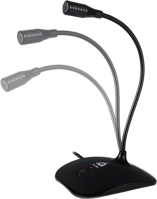 USB Standmikrofon für PC/Mac, Schwarz