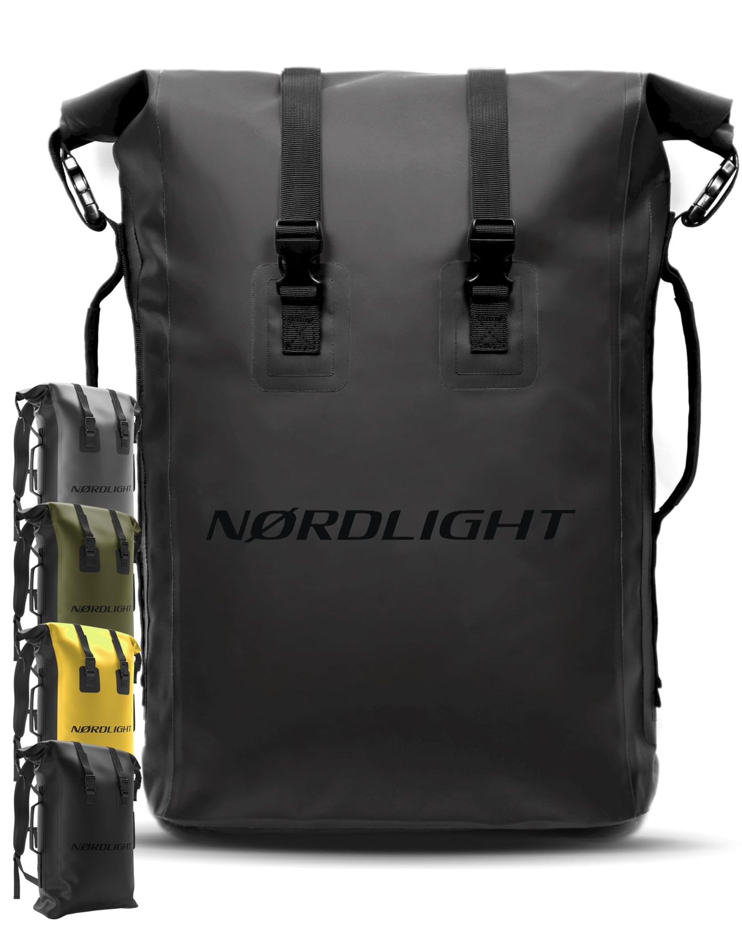 Wasserdichter Rucksack, Nachtschwarz 35 L